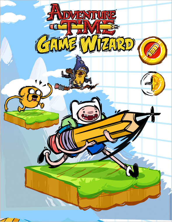 Adventure Time Game Wizard Title Card Art