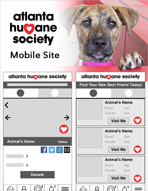 cover image for mobile redesign student work