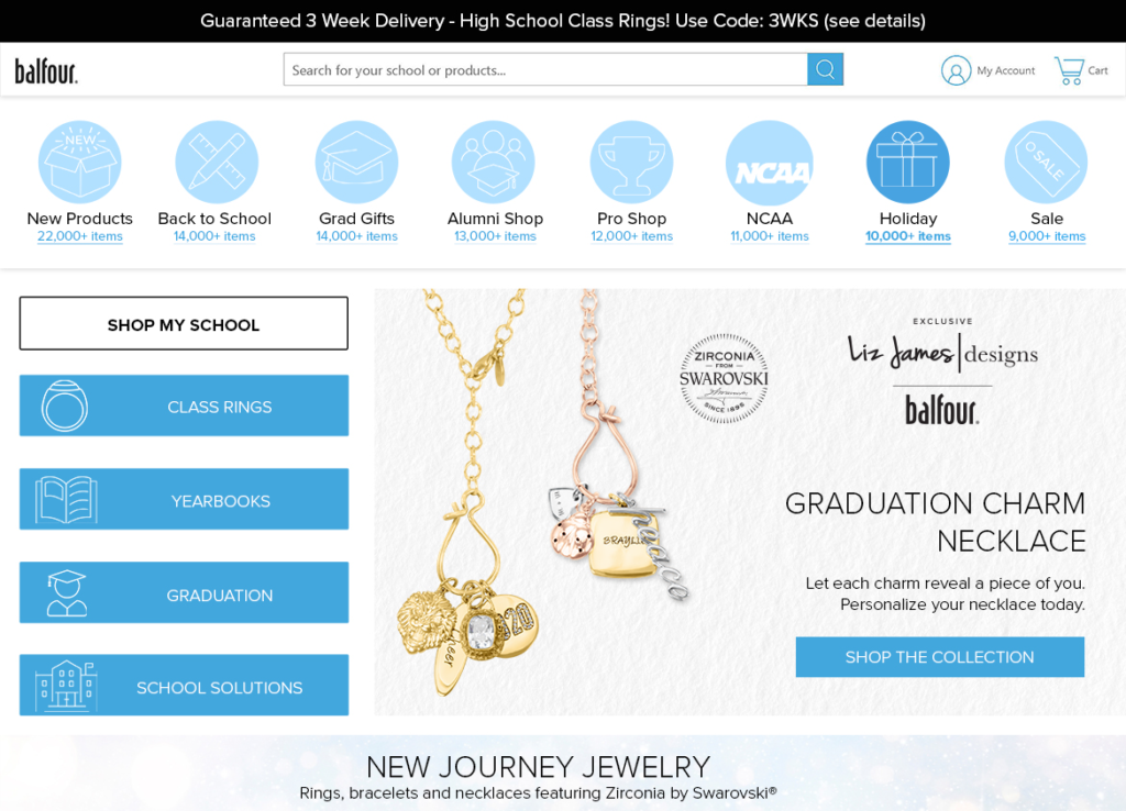 image of updated navigation on home page