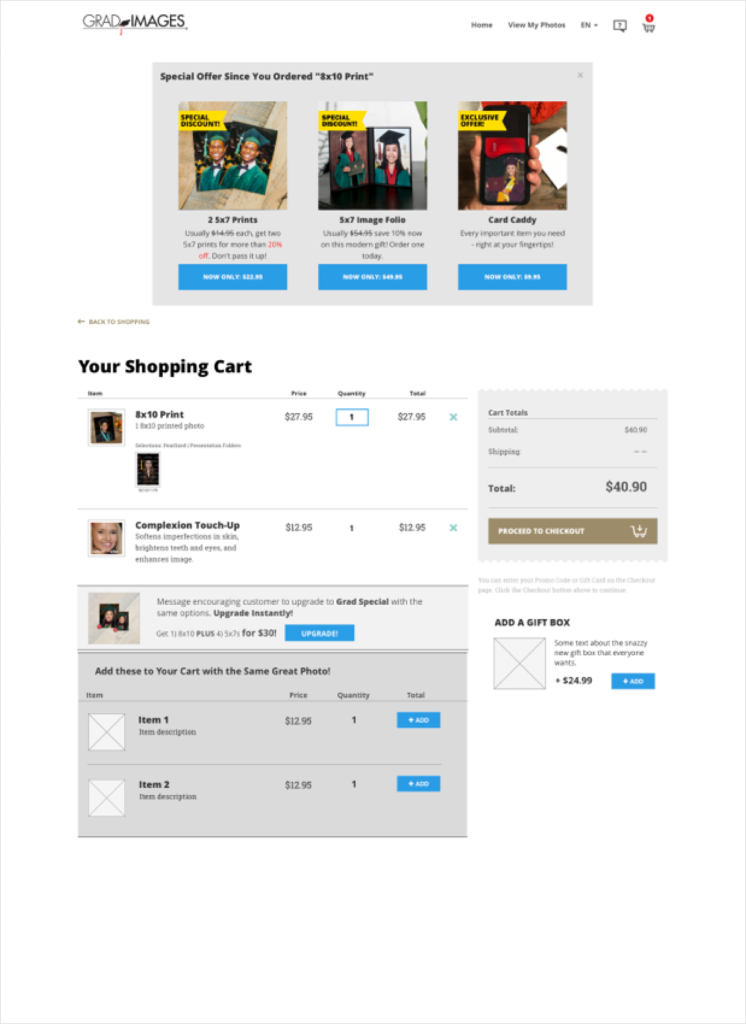 image of cart wireframe 1