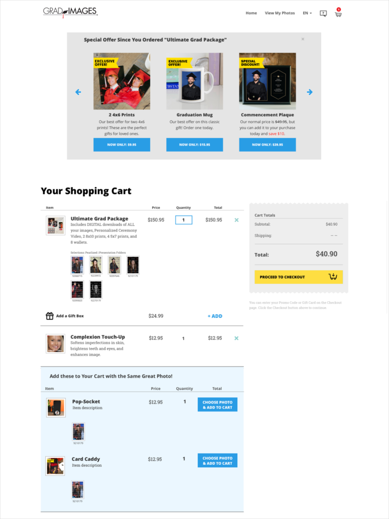 image of cart wireframe 2