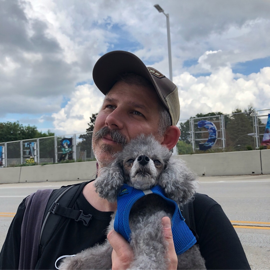 image of me and my wrangled poodle